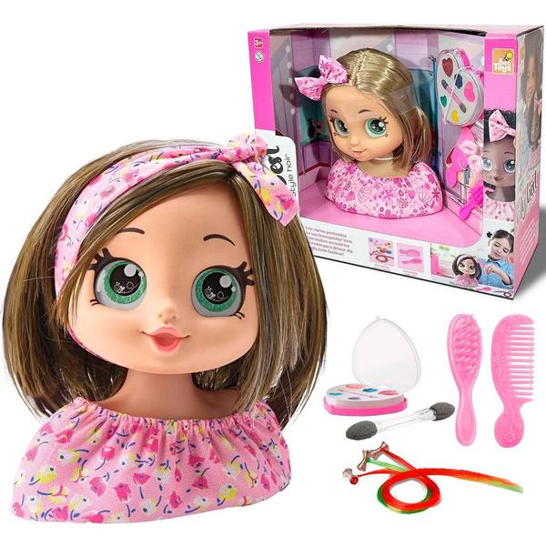 Imagem de Boneca Para Pentear E Maquiar Brinquedo Infantil Menina - Bee Toys