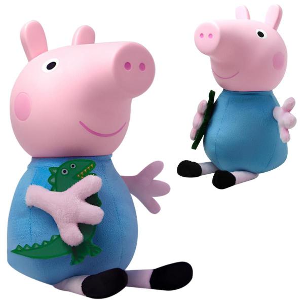 Imagem de Boneca Peppa Ou Boneco George Pig Original Pelúcia Infantil Pelúcia 32cm Crianças Novabrink