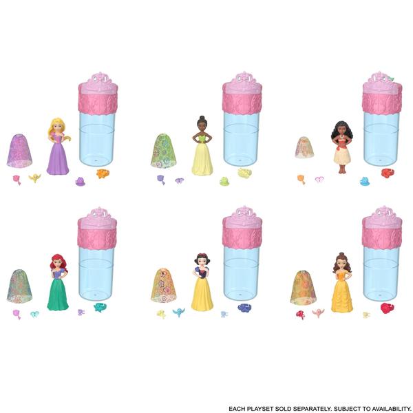 Imagem de Boneca pequena Color Reveal Mattel Disney Princess com 6 surpresas