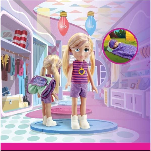 Imagem de Boneca Polly Pocket 38cm Camping 5 Acessório Original Cabelo