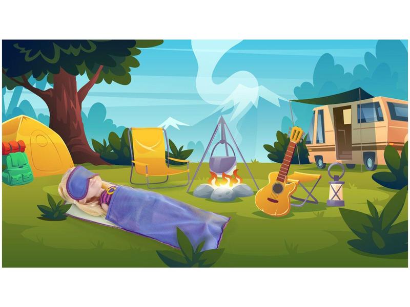 Imagem de Boneca Polly Pocket Camping com Acessórios Pupee