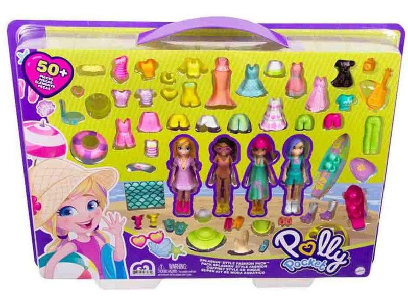 Imagem de Boneca Polly Pocket Estilo Splashin com Acessórios - Mattel