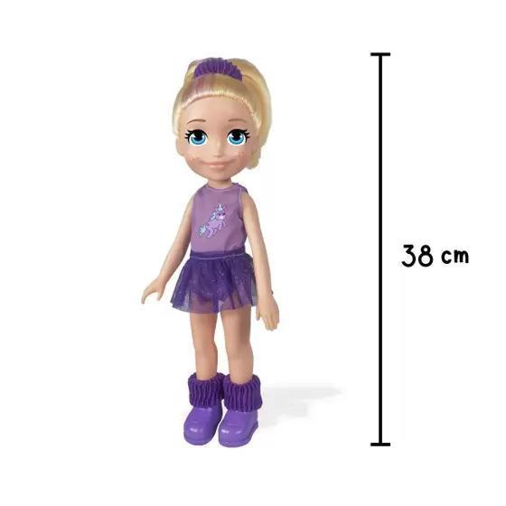 Imagem de Boneca Polly Pocket Ginasta Original Articulada Grande 36cm Roupa Removíveis e Acessórios 