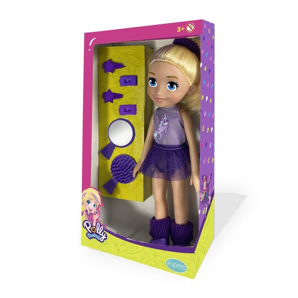 Imagem de Boneca Polly Pocket Ginasta Original Articulada Grande 36cm Roupa Removíveis e Acessórios 