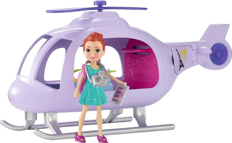 Imagem de Boneca Polly Pocket Helicóptero Aventura De Ferias - Mattel