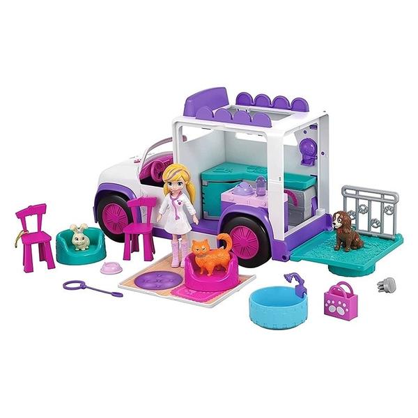 Imagem de Boneca Polly Pocket Hospital Móvel dos Bichinhos GFR04 - Mattel