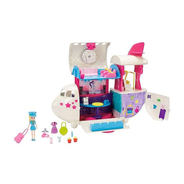 Imagem de Boneca Polly Pocket Pacote Jatinho Fabuloso 35 CM Mattel GKL62