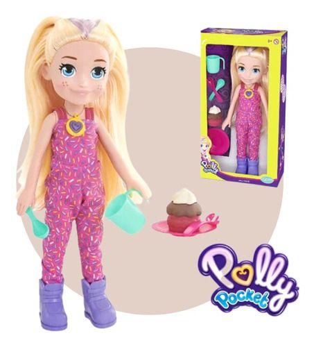 Imagem de Boneca Polly Pocket Piquenique Com 8 Acessórios Picnic Pupee Mattel Original Brinquedo Menina