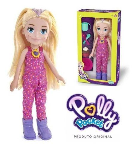 Imagem de Boneca Polly Pocket Piquenique Com 8 Acessórios Picnic Pupee Mattel Original Brinquedo Menina