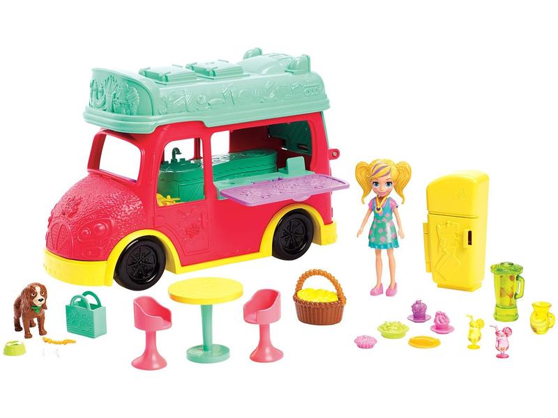 Imagem de Boneca Polly Pocket Smoothies Food Truck 2 Em 1 