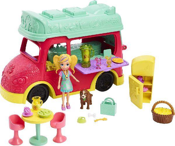 Imagem de Boneca Polly Pocket Smoothies Food Truck 2 em 1 - Mattel - GDM20