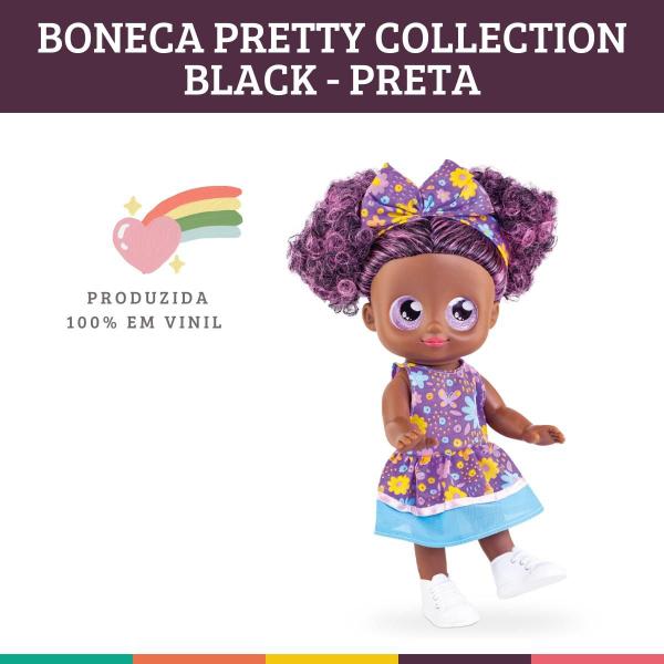 Imagem de Boneca Pretty Collection Black Preta Cabelo Moderno Milk