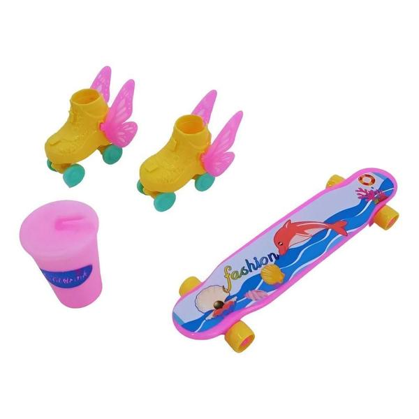 Imagem de Boneca Pretty com Skate e Acessórios PI4498 Mod1 - Pica Pau