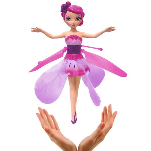 Imagem de Boneca Princesa Aerocraft Fada Voadora Rosa 19Cm Sensor Nº2