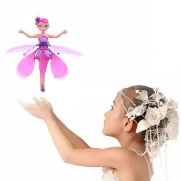 Imagem de Boneca Princesa Aerocraft Fada Voadora Rosa 19Cm Sensor Nº7