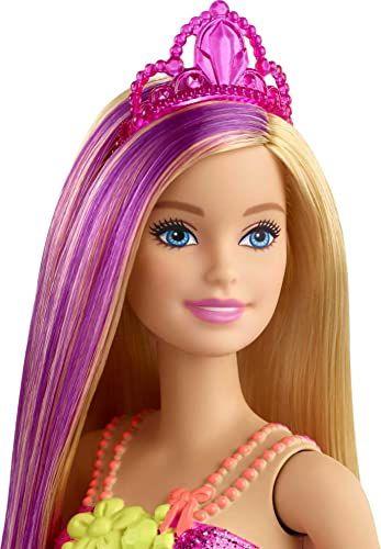 Imagem de Boneca Princesa Barbie, 12 polegadas, loira cabelo roxo, encantadora