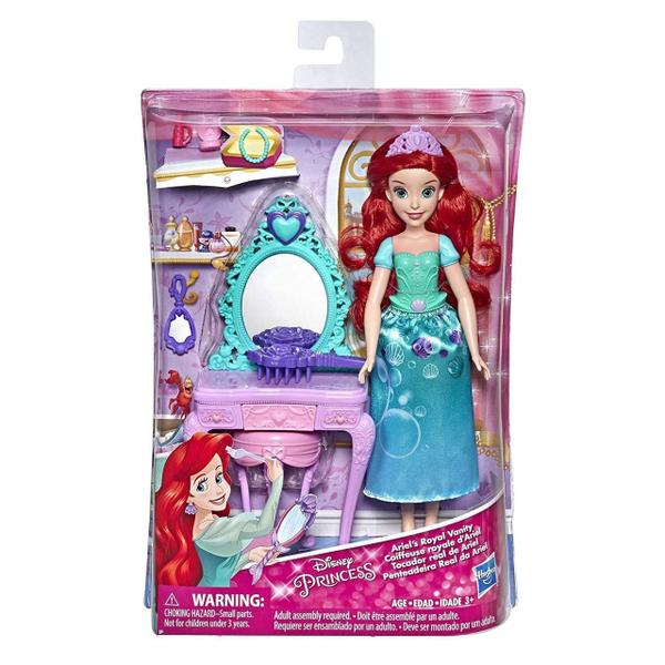 Imagem de Boneca Princesa Disney Ariel e Penteadeira - Hasbro E2912