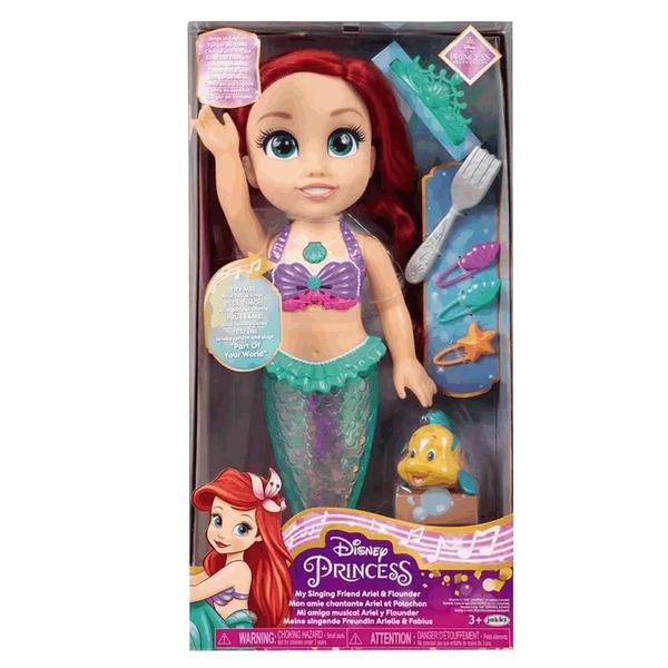 Imagem de Boneca Princesa Disney Ariel Musical Com Som E Luz Multikids