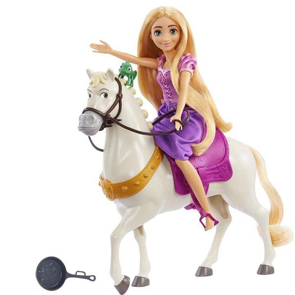 Imagem de Boneca Princesa Disney e Cavalo - Rapunzel e Maximus - Mattel