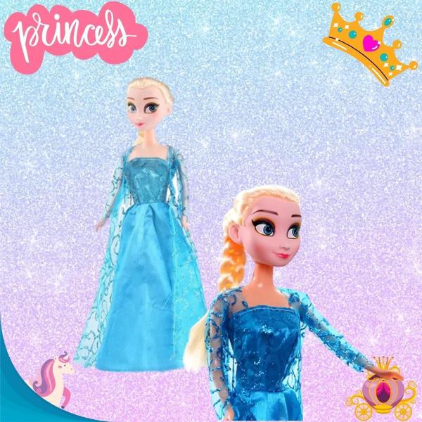 Imagem de Boneca Princesa Elsa Frozen Infantil Articulada Brinquedo