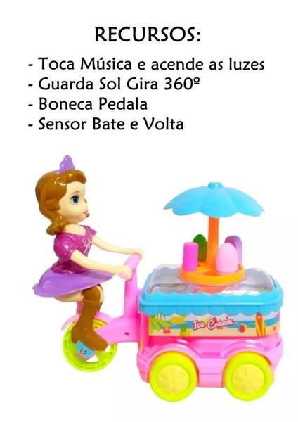 Imagem de Boneca Princesa Sofia Carrinho De Sorvete Com Luz E Som