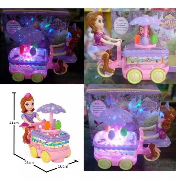 Imagem de Boneca Princesa Sofia no Carrinho de Sorvete com Luz e Som