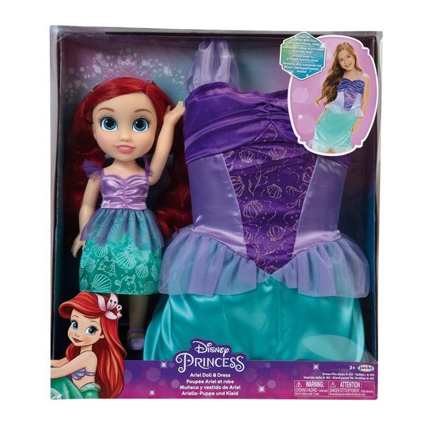 Imagem de Boneca Princesas Disney Ariel com Fantasia Infantil Multikids - BR1932