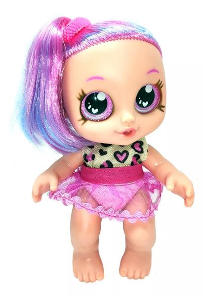 Imagem de Boneca Rainbow Baby Fashion Cabelos Rosa E Azul 100% Vinil 20cm - Bambola