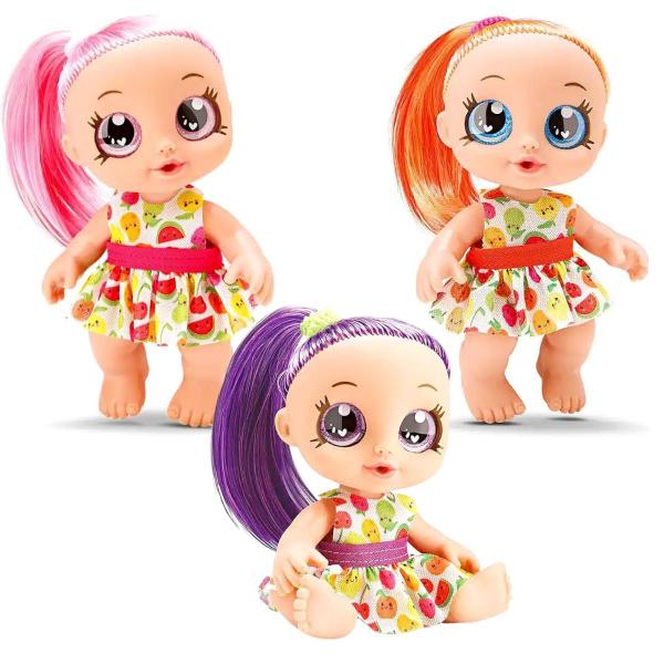 Imagem de Boneca Rainbow Baby Frutinha Laranja Vinil Articulada 20cm - Bambola