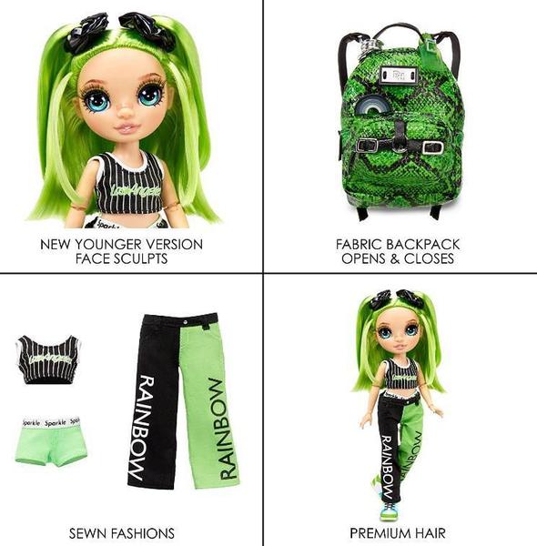 Boneca Rainbow High Junior Jade Hunter - Mga Entertainment Imagem de Boneca Rainbow High Junior Jade Hunter