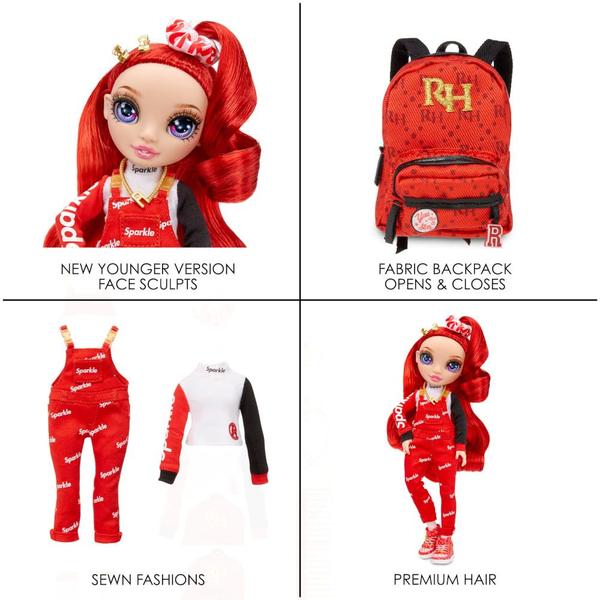 Boneca Rainbow High - Ruby Anderson - Junior High - Vermelho - 23 cm - MGA - Mcassab Imagem de Boneca Rainbow High - Ruby Anderson - Junior High - Vermelho - 23 cm - MGA