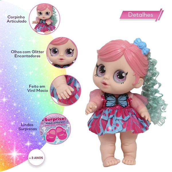 Imagem de Boneca Rainbow Surprise Colorida 100% Vinil Lindos Itens