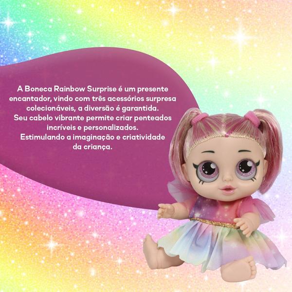 Imagem de Boneca Rainbow Surprise Loira 2708 Com Acessórios Cotiplás