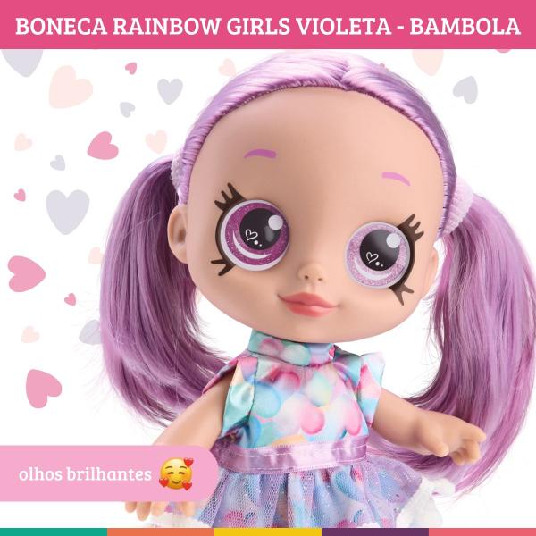 Imagem de Boneca Rainbow Tatoo Violeta Com Acessórios Bambola