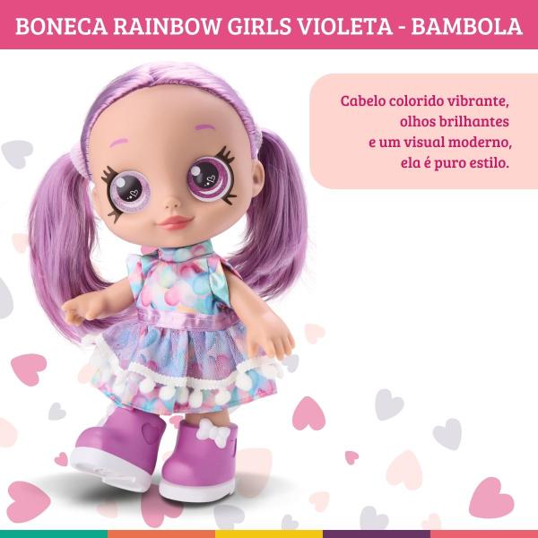 Imagem de Boneca Rainbow Tatoo Violeta Com Acessórios Bambola