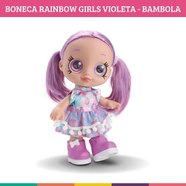 Imagem de Boneca Rainbow Tatoo Violeta Com Acessórios Bambola