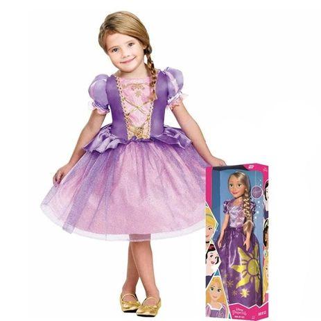 Imagem de Boneca Rapunzel Princesa Disney Mini My Size Grande Novabrin