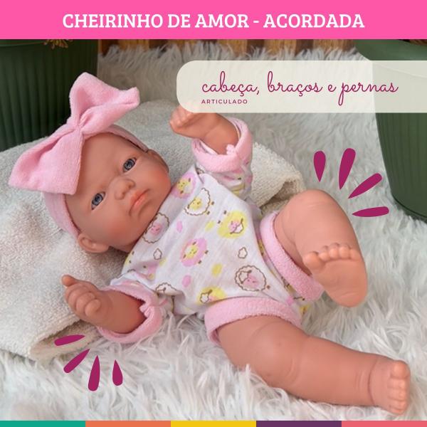 Imagem de Boneca Reborn 23cm Cheirinho De Amor Petit Milk Brinquedos