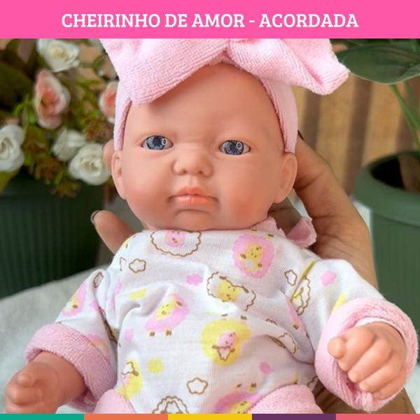 Imagem de Boneca Reborn 23cm Cheirinho De Amor Petit Milk Brinquedos