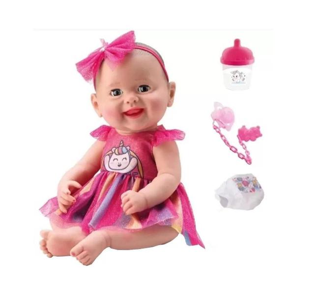 Imagem de Boneca Reborn Abre Fecha Os Olhos Vestido Diver New Born