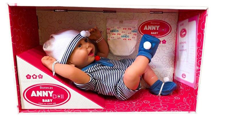 Imagem de Boneca Reborn Anny Doll Baby Marinheiro - Cotiplás 2501 - Cotiplas