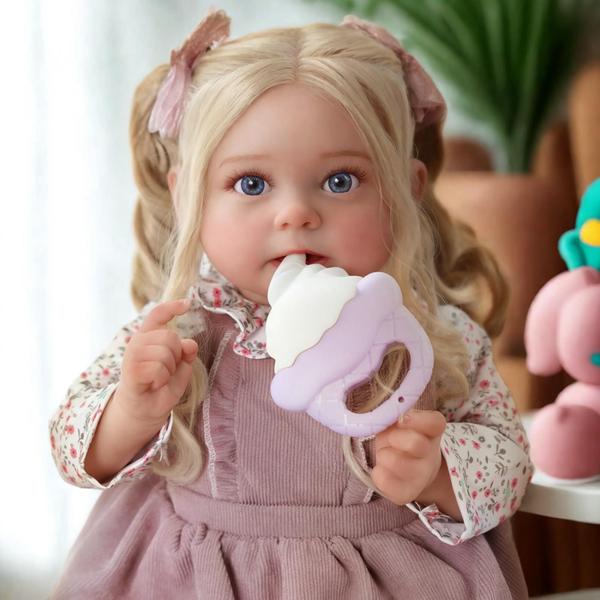 Imagem de Boneca Reborn BABESIDE Lifelike 50 cm Soft Body Girl 3+