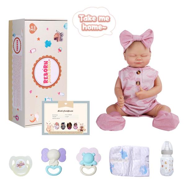 Imagem de Boneca Reborn BABESIDE Lifelike Girl 43 cm com acessórios