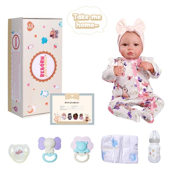 Imagem de Boneca Reborn BABESIDE Little Angel de 20 polegadas com acesso.