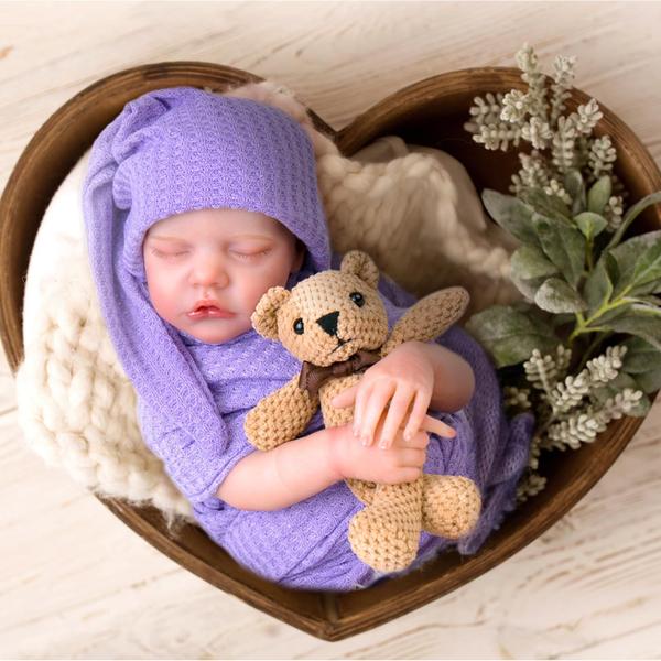 Imagem de Boneca Reborn Baby Doll Aori Lifelike Realistic Girl com conjunto de caixa de presente