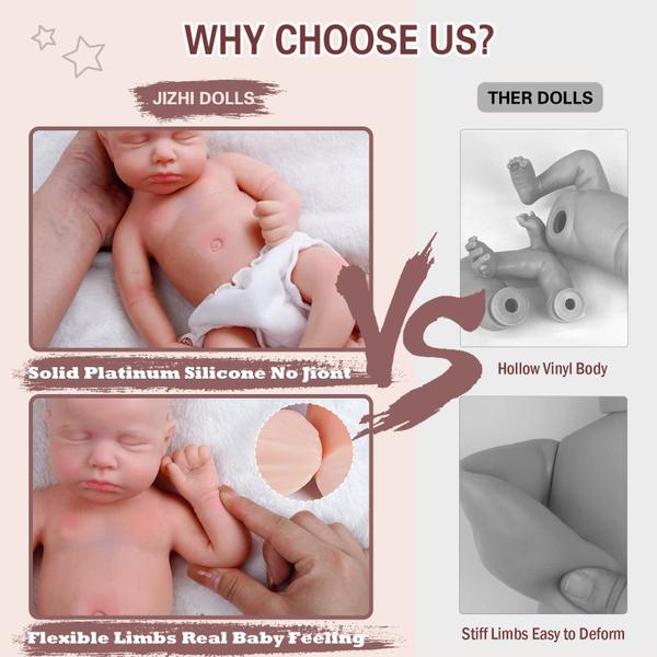 Boneca Reborn Baby Doll BABESIDE de silicone de corpo inteiro de 33 cm Premiee Boy Imagem de Boneca Reborn Baby Doll BABESIDE de silicone de corpo inteiro de 33 cm Premiee Boy