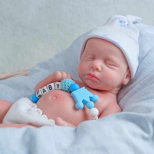 Boneca Reborn Baby Doll BABESIDE de silicone de corpo inteiro de 33 cm Premiee Boy Imagem de Boneca Reborn Baby Doll BABESIDE de silicone de corpo inteiro de 33 cm Premiee Boy
