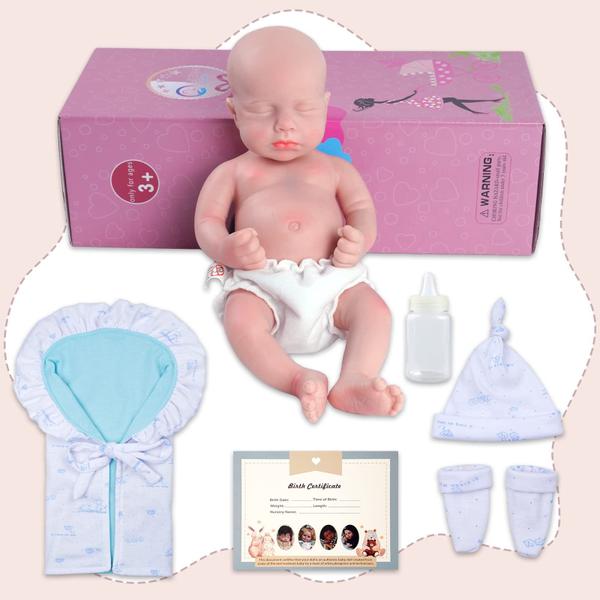 Boneca Reborn Baby Doll BABESIDE de silicone de corpo inteiro de 33 cm Premiee Boy Imagem de Boneca Reborn Baby Doll BABESIDE de silicone de corpo inteiro de 33 cm Premiee Boy