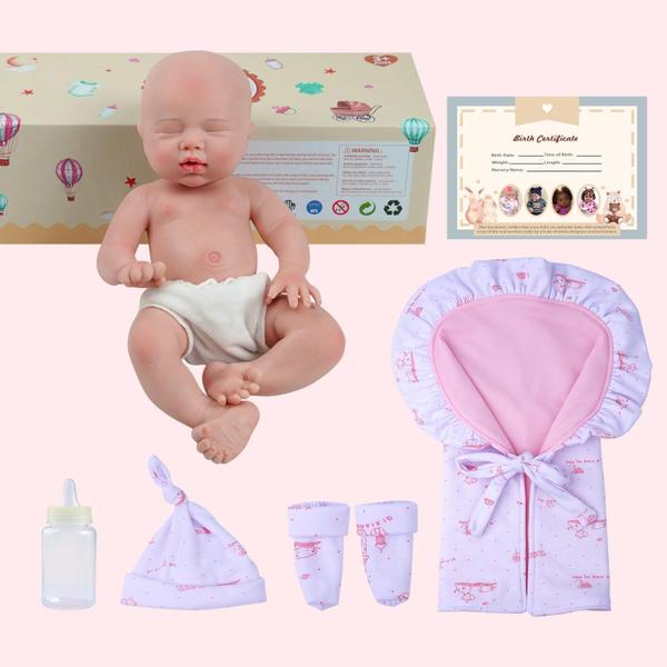 Imagem de Boneca Reborn Baby Doll BABESIDE Lifelike Silicone, corpo inteiro, 30 cm