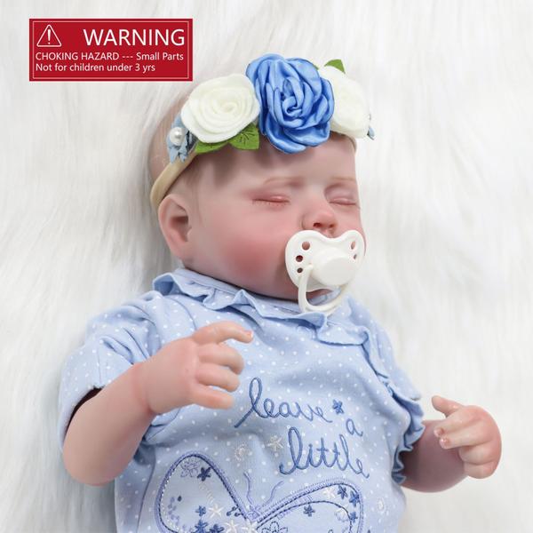 Imagem de Boneca Reborn Baby Doll JRLCGYP Vinil macio realista para recém-nascidos de 22 cm